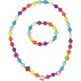 Pink Poppy - Rainbow Smiley Face And Fruit Necklace and Bracelet Set