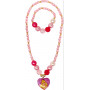 Pink Poppy - Disney Princess Aurora Pendant Stretch Beaded Necklace & Bracelet Set