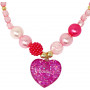 Pink Poppy - Disney Princess Aurora Pendant Stretch Beaded Necklace & Bracelet Set