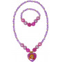 Pink Poppy - Disney Princess Rapunzel Pendant Stretch Beaded Necklace & Bracelet Set