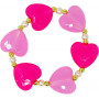 Pink Poppy Ballet Heart and Pearl Bracelet