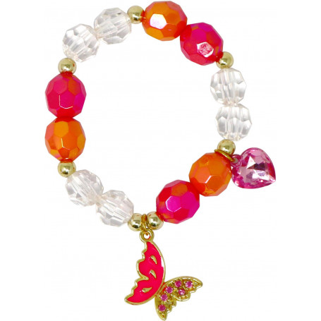 Pink Poppy Butterfly Friends Bracelet