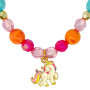 Pink Poppy Unicorn Rainbow Charm Necklace and Bracelet Set