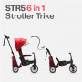 STR5 Melange Red  Folding Stroller Certified Trike