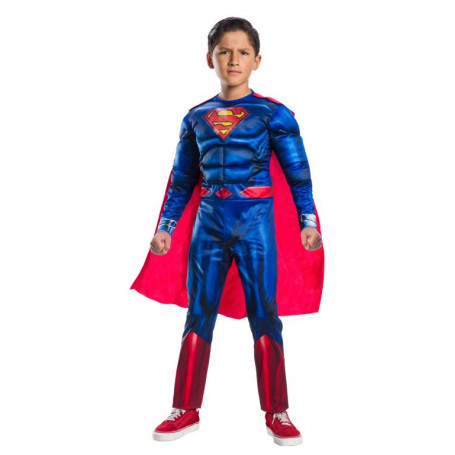 SUPERMAN DELUXE LENTICULAR COSTUME - SIZE 6-8