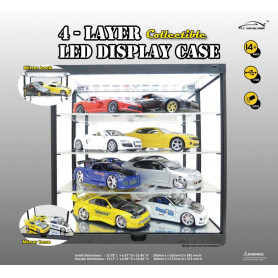 Black Mirrored 4 Layer LED Display Case