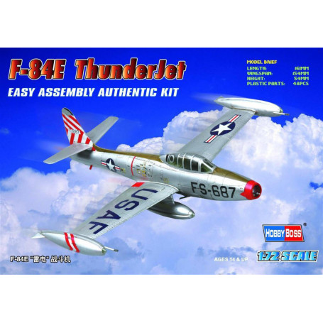 HobbyBoss 1/72 F-84E “Thunderjet” Plastic Model