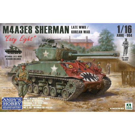 Andy's Hobby HQ 1/16 M4A3E Sherman Easy Eight - Late War/Korean War Plastic Model Kit