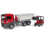 MAN TGS Truck with Roll-Off Container & Schaeff Compact Loader