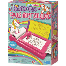 4M - KidzMaker - Unicorn Rub Art Studio