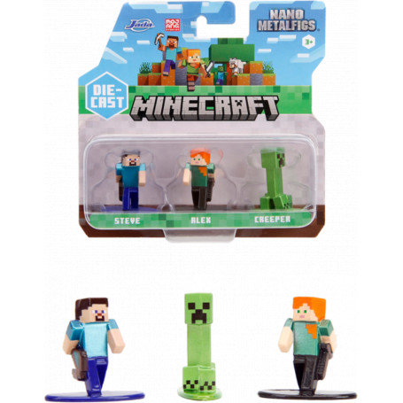 Minecraft - Nano MetalFig 3PK