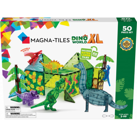 MAGNA-TILES - Dino World XL - 50 Piece Set