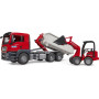 MAN TGS Truck with Roll-Off Container & Schaeff Compact Loader