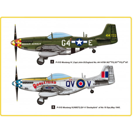 HobbyBoss 1/48 P-51D Mustang IV Fighter Plastic Model Kit [85802]