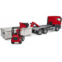 MAN TGS Truck with Roll-Off Container & Schaeff Compact Loader