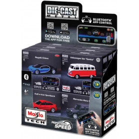 1:40 Diecast Mini Metal Car with Bluetooth App Control -12 piece CDU   NEW