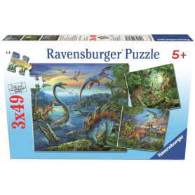 Ravensburger - Dinosaur Fascination Puzzle 3x49pc