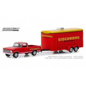 1:64 1967 Ford F-100 Sidchrome with Enclosed Car Hauler