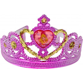 Pink Poppy - Disney Princess Aurora Heart Gemstone & Glitter Crown