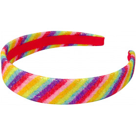 Pink Poppy Glitter Rainbow Headband