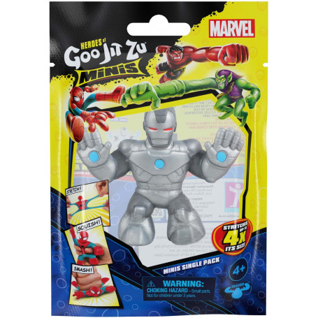 Lot De 8 Mini-figurines Heroes Of Goo Jit Zu Marvel S4 – Extensibles, Collantes, Collection Marvel (Cap, Hulk, Spider-Man, Etc.)