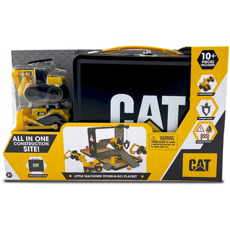 CAT LITTLE MACHINES STORE N GO PLAYSET W/3 EXTRA VEHICLES