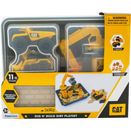 CAT DIG N BUILD 12OZ PLAYSET (INCL. CRANE & CASE) ASST