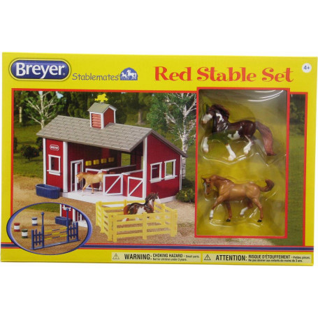 Breyer Stablemates Red Stable Set