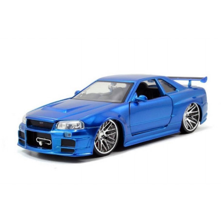 1:24 F& F Brian's Blue Nissan Skyline - Fast n Furious Movie