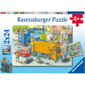 Rburg - Working Trucks Puzzle 2x24pc