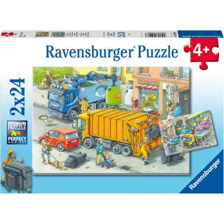 Rburg - Working Trucks Puzzle 2x24pc