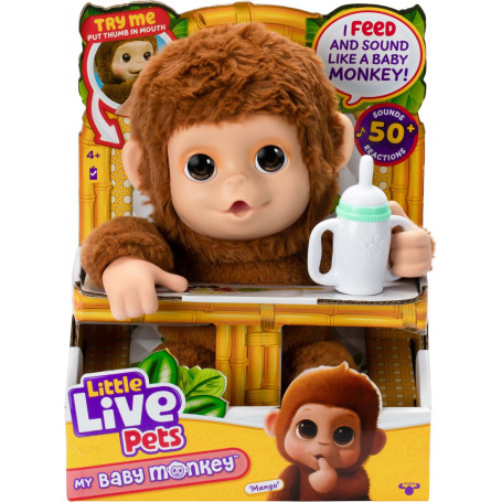 LITTLE LIVE PETS MY LIL' BABY MONKEY PLUSH SINGLE PK