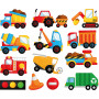 COLOUR CHANGING BATH STICKERS - MUCKY TRUCKS