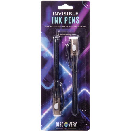 Discovery Zone Invisible Ink Pens with light-Set/2 (18Disp)