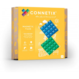 Connetix - Rainbow Blue & Green Base Plate 2 pc