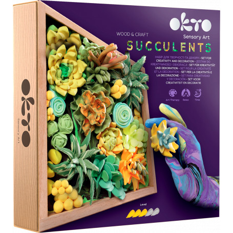 OKTO Clay - Wood & Craft DIY Succulents Energy