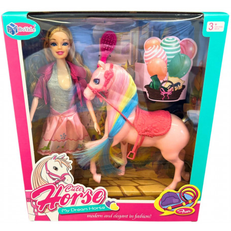 Cute Horse with Fashion Doll