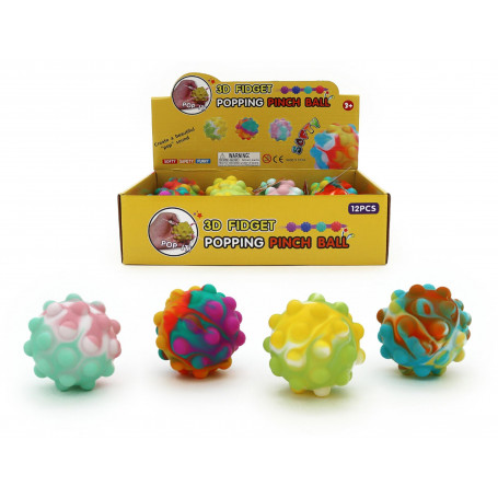 SILICONE FIDGET POP BALL (MULTICOLOURED)