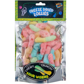 Large Sour Worms Freeze Dried