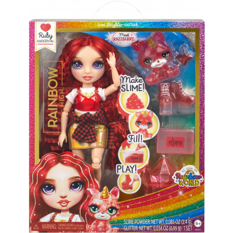 Rainbow World Fashion Doll- Ruby (red)