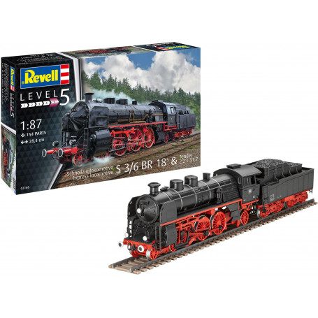 S3/6 BR18 express locomotive with tender 1/87 Scale