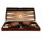 Dal Rossi Wooden Crocodile Engraved Design Backgammon Light Tan Colour Top and Inlaid Wooden Playing Area 15"