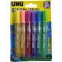 UHU Glitter Glue 6x10ml Original Colours