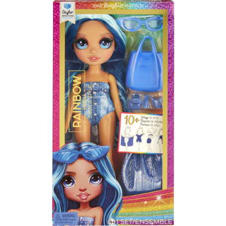 Rainbow High Swim & Style  Fashion Doll- Skyler (Blue)