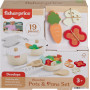 Fisher Price Wood  Pots and Pans Set