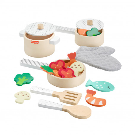 Fisher Price Wood Pots And Pans Set Afterpay Available!