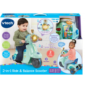 VTECH 2-in-1 Ride & Balance Scooter - Blue