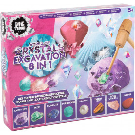 8 IN 1 WORLD OF CRYSTALS EXCAVATION KIT