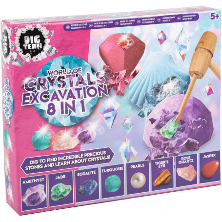 8 IN 1 WORLD OF CRYSTALS EXCAVATION KIT