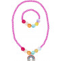 Pink Poppy - Rainbow Necklace and Bracelet Set